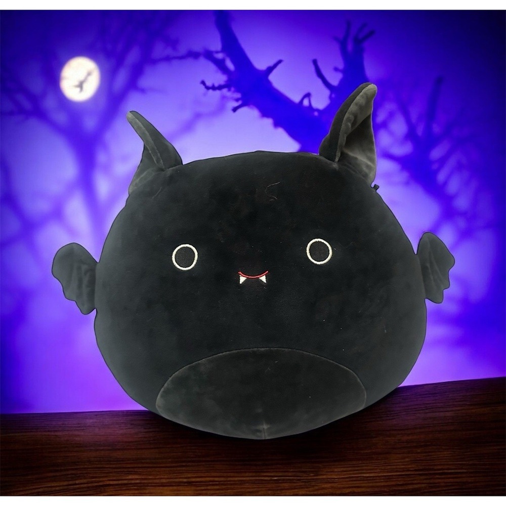 Squishmallows Emily‎ the Bat 16" Plush Solid Black Retired HTF Halloween OG Rare